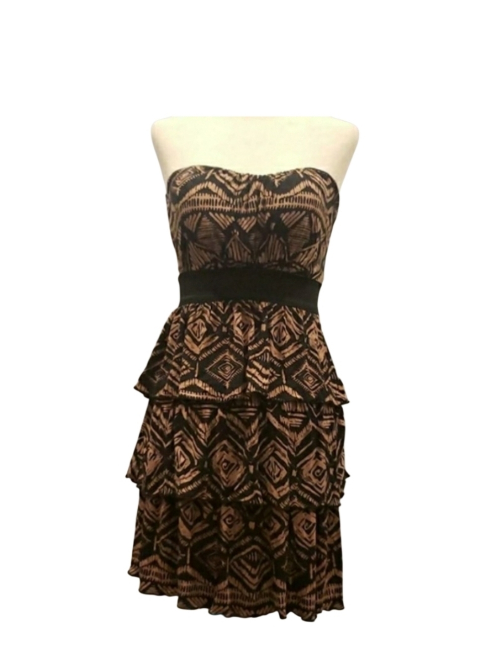 RUE 21 Strapless Mini Tiered Slip On Dress Size Small